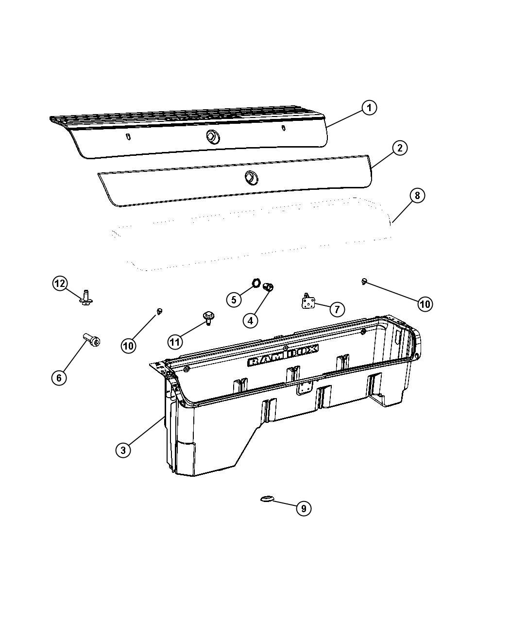 Ram Box Bin. Diagram