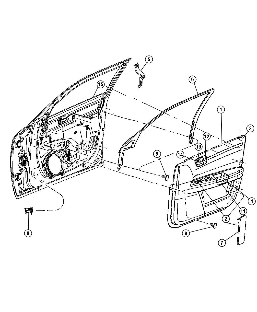 Front Door Trim Panels. Diagram