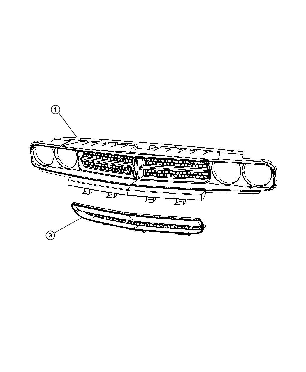 Diagram Grilles. for your 1999 Chrysler 300  M 