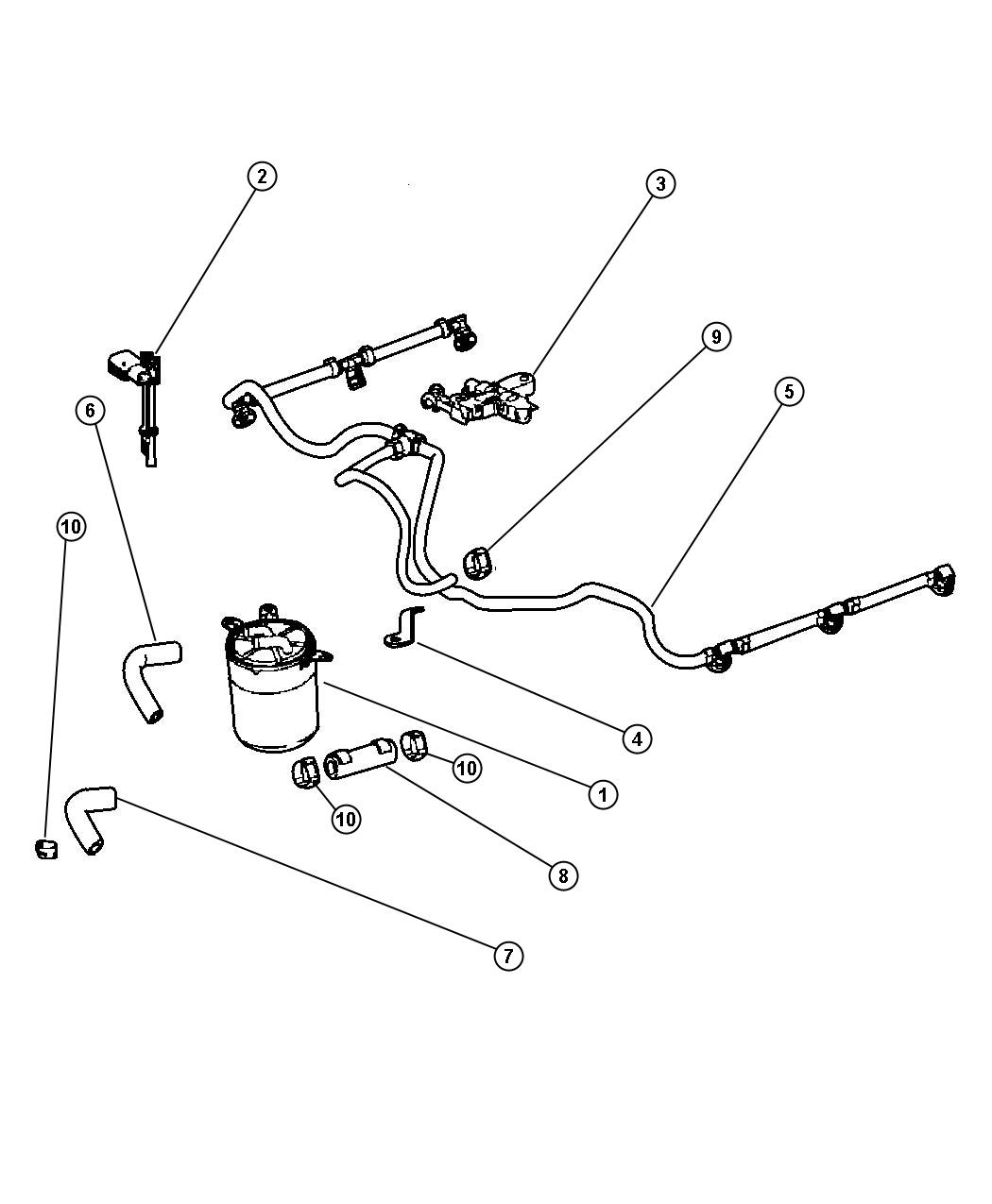 Diagram Fuel Filter and Related. for your 2009 Dodge NITRO   