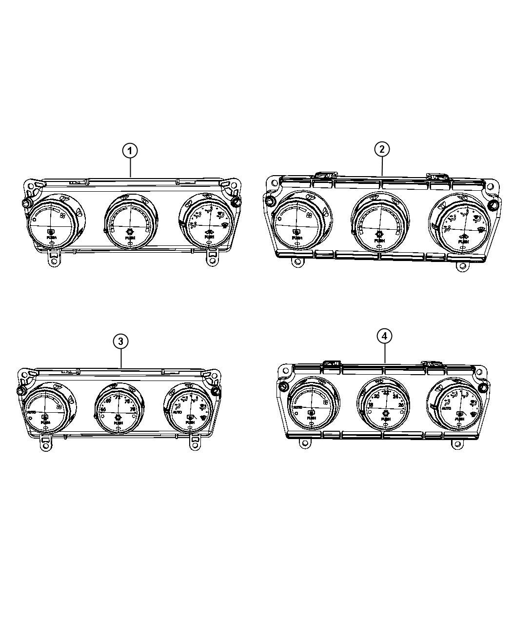 Diagram A/C and Heater Controls. for your Chrysler Sebring  