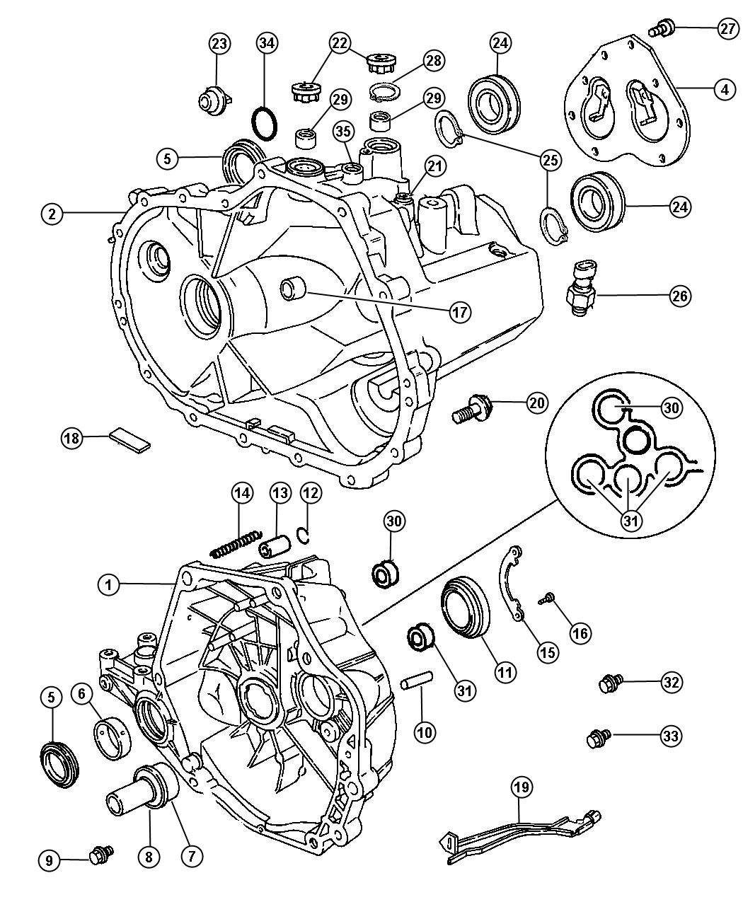 Diagram Case And Related Parts. for your Jeep Patriot  