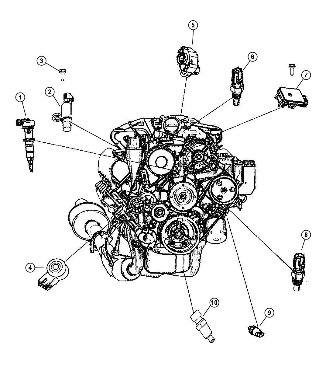 Diagram Sensors Gas Engine. for your Dodge Ram 1500  