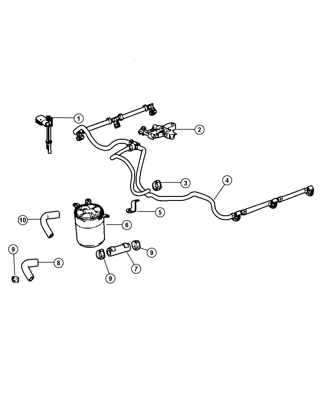 Diagram Fuel Filter and Related. for your 2009 Dodge NITRO   