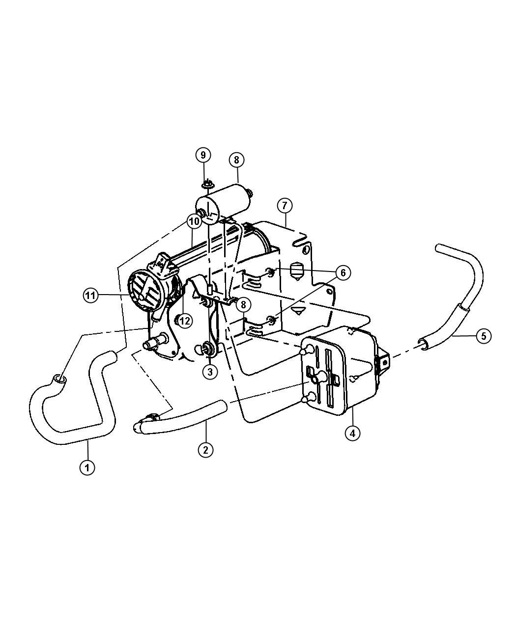 Diagram Vacuum Canister and Leak Detection 5.7 [5.7L HEMI VCT Engine]. for your 2009 Dodge Ram 1500   