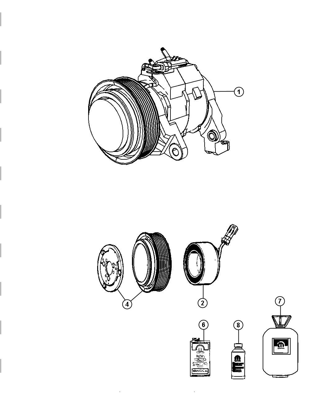 Diagram A/C Compressor. for your 2004 Chrysler 300  M 