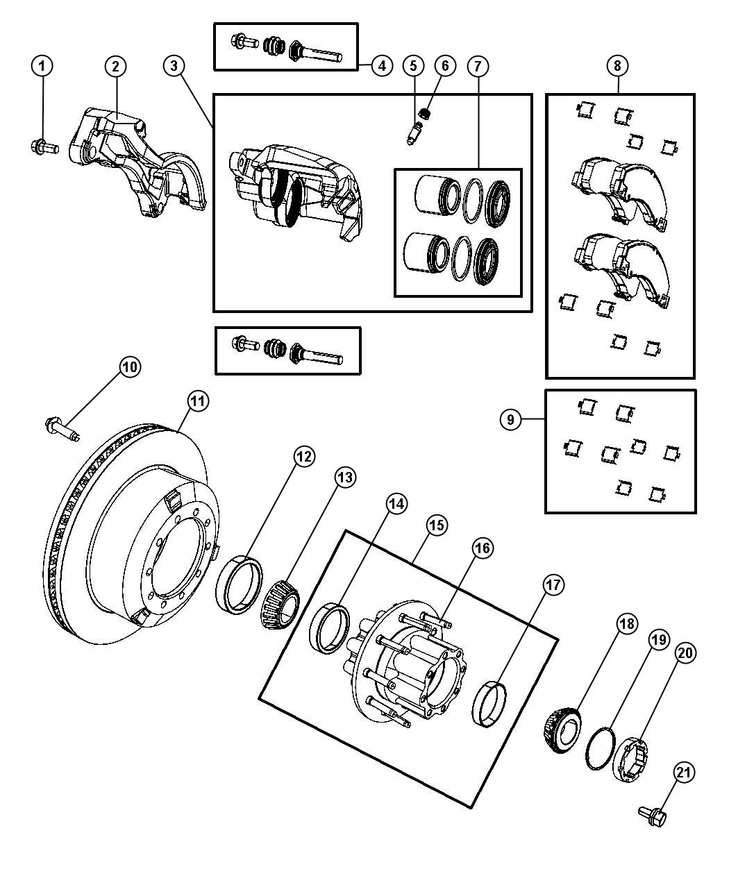 Diagram Brakes,Rear Disc. for your Dodge Ram 5500  