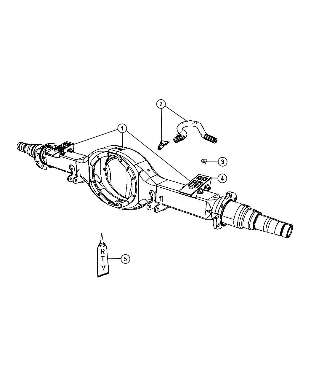 Diagram Housing and Vent,Rear Axle. for your Dodge Ram 5500  