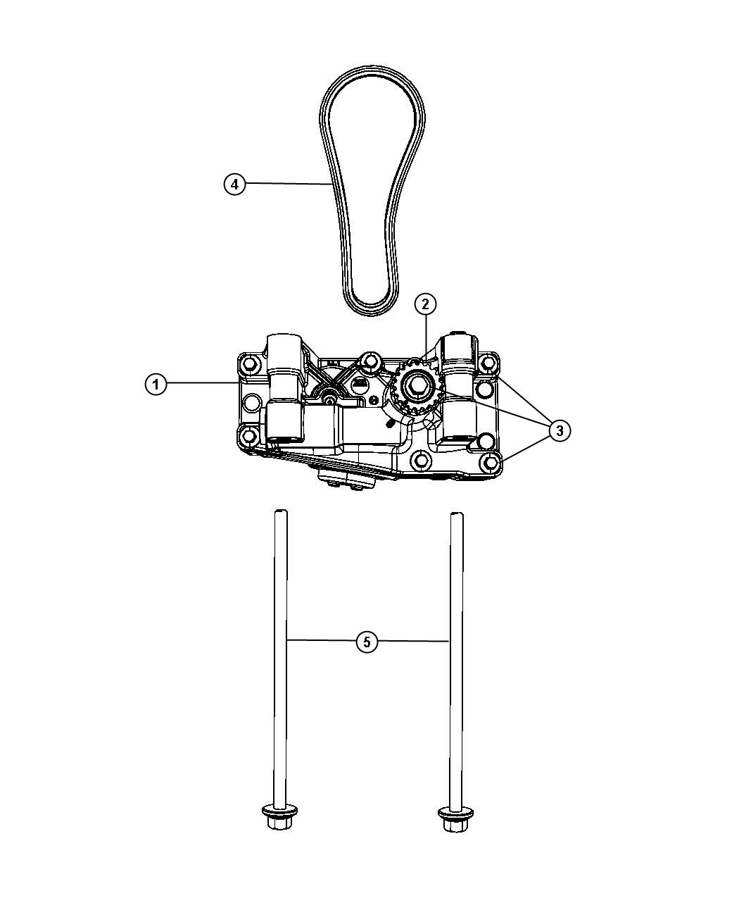 Diagram Balance Shaft Oil Pump Assembly 2.4L [2.4L I4 DOHC 16V DUAL VVT ENGINE]. for your Jeep Compass  