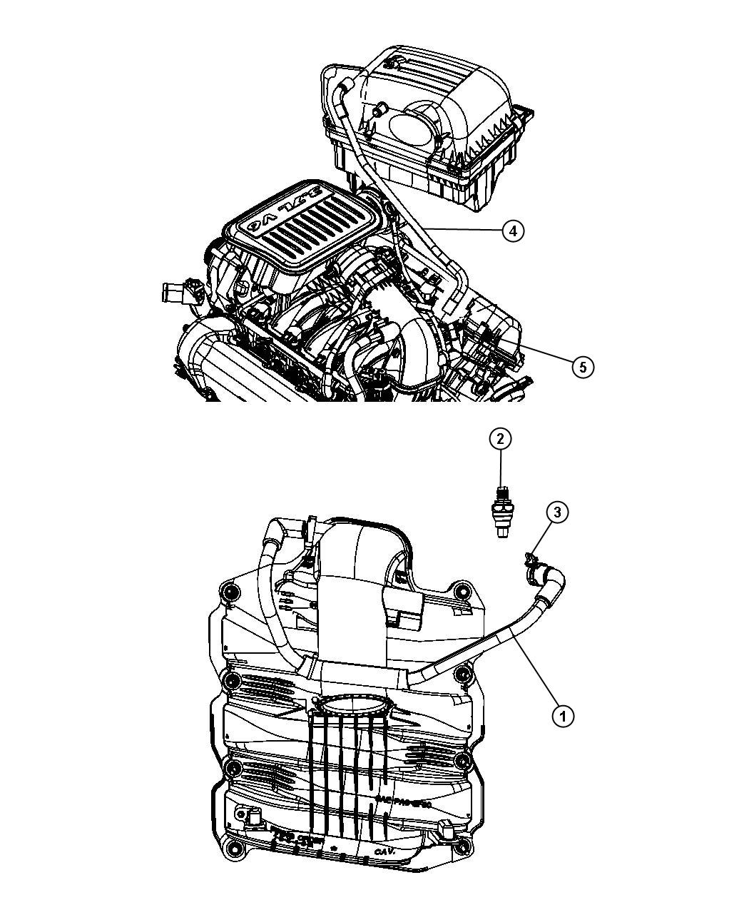 Diagram Crankcase Ventilation 3.7L [3.7L V6 Engine]. for your 2004 Chrysler 300  M 