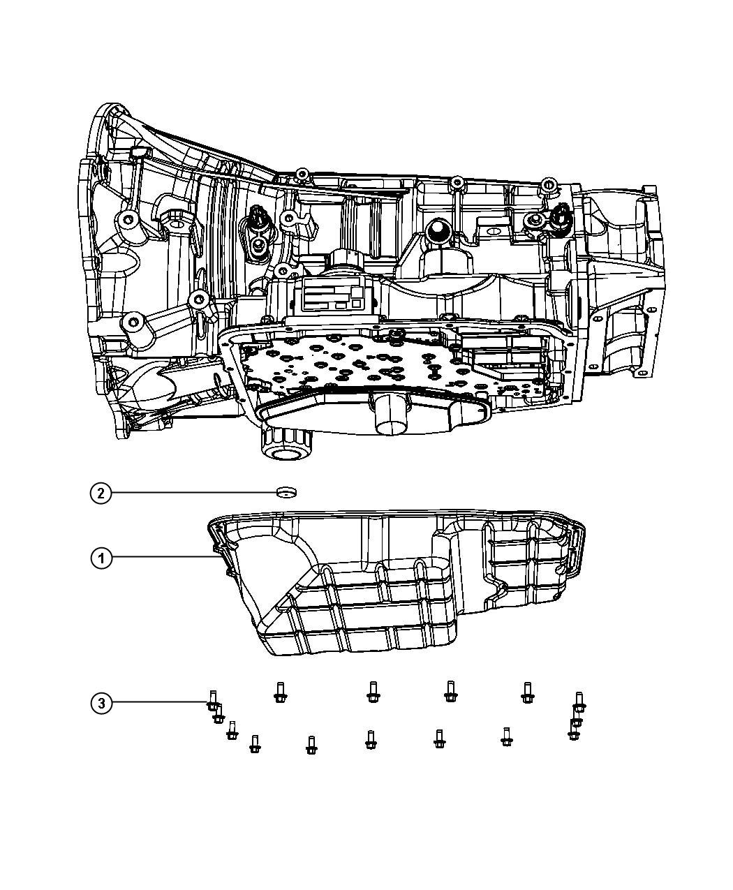 Diagram Oil Pan, Cover And Related Parts. for your Dodge Ram 1500  