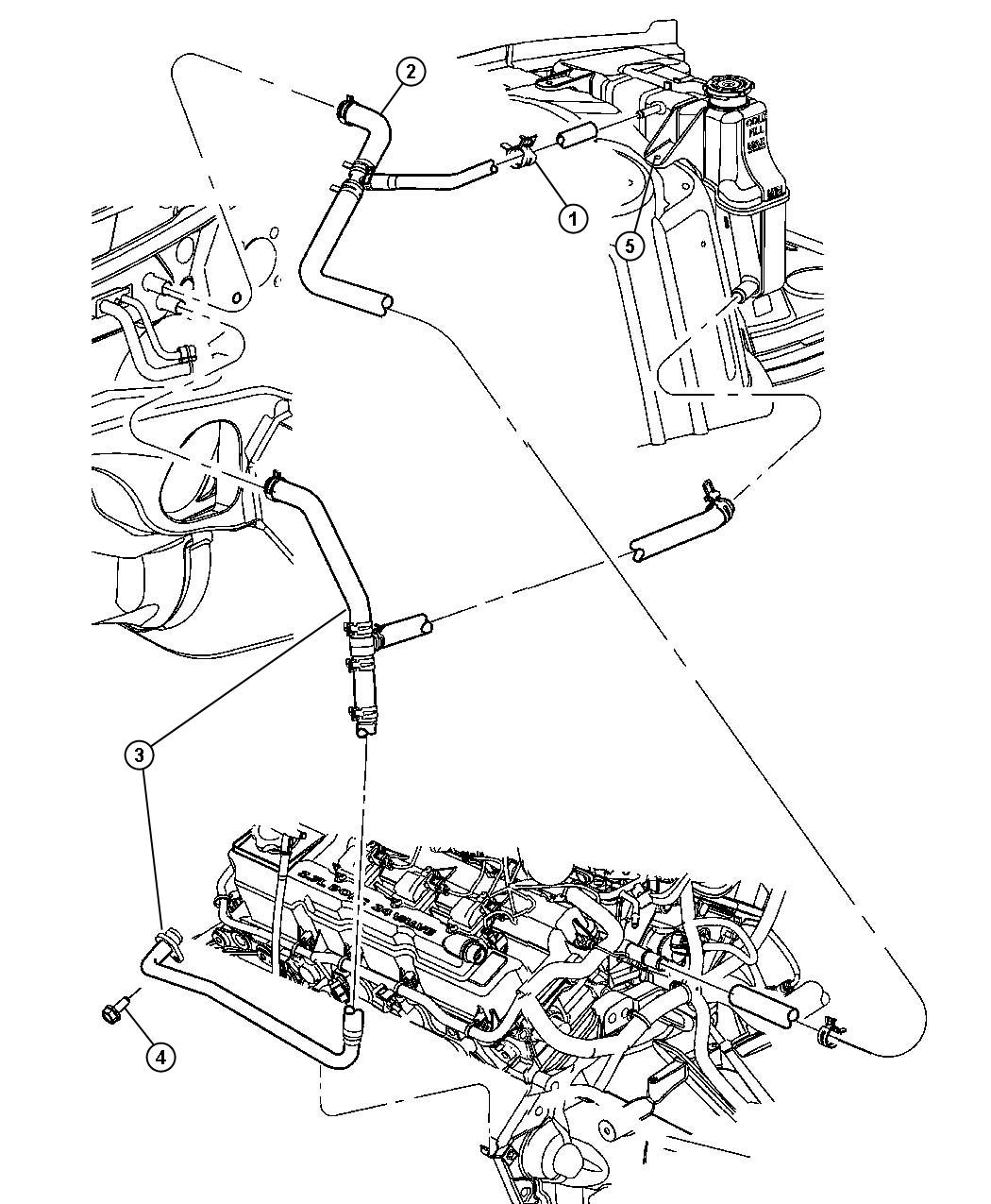 Heater Plumbing 2.7L [2.7L V6 DOHC 24 Valve MPI Engine]. Diagram