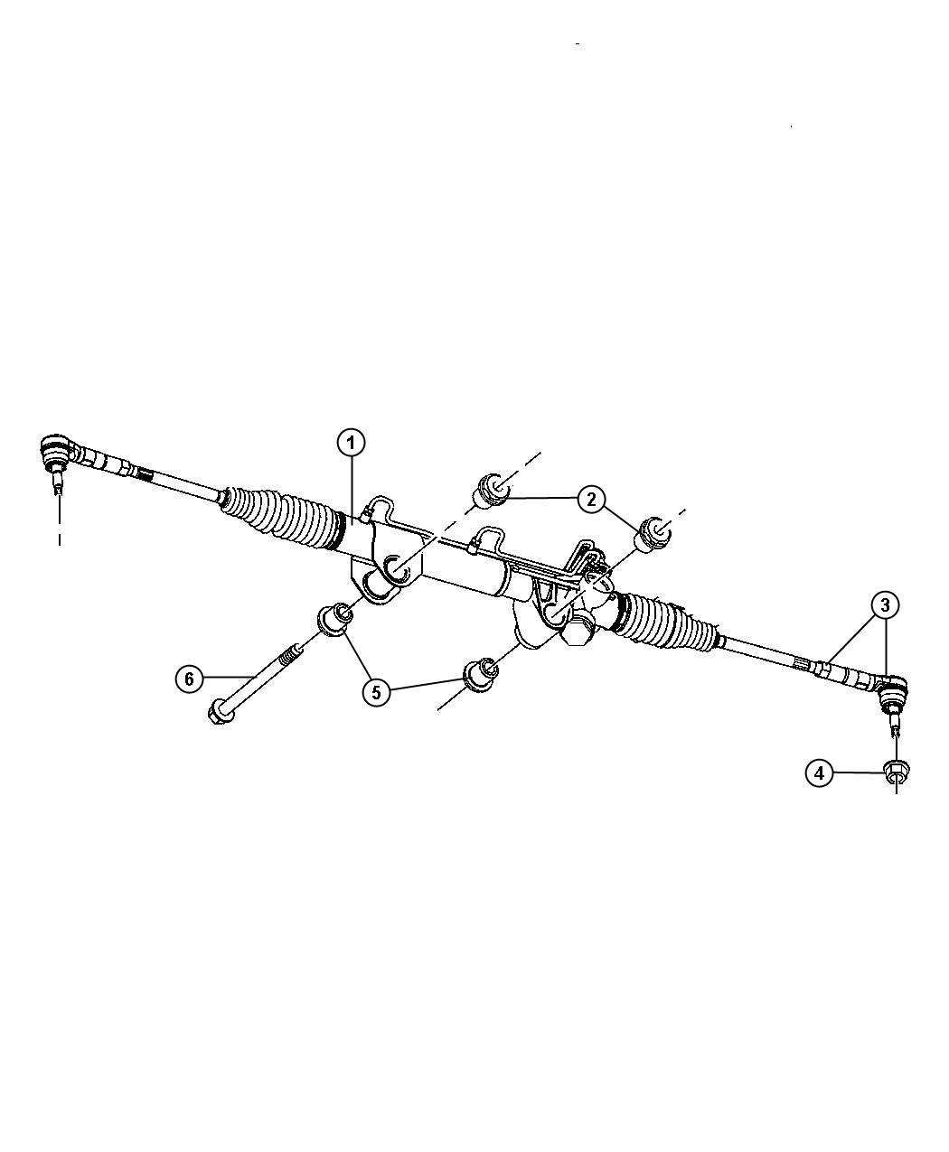 Diagram Gear Rack and Pinion D1,D2. for your Dodge Ram 1500  