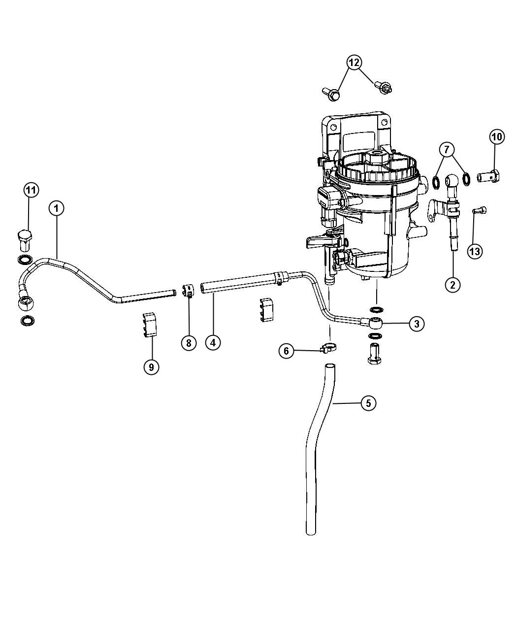 Diagram Fuel Filter 5.9L [5.9L HO Cummins Turbo Diesel Engine] 2of 2. for your 2004 Dodge SPRINTER   