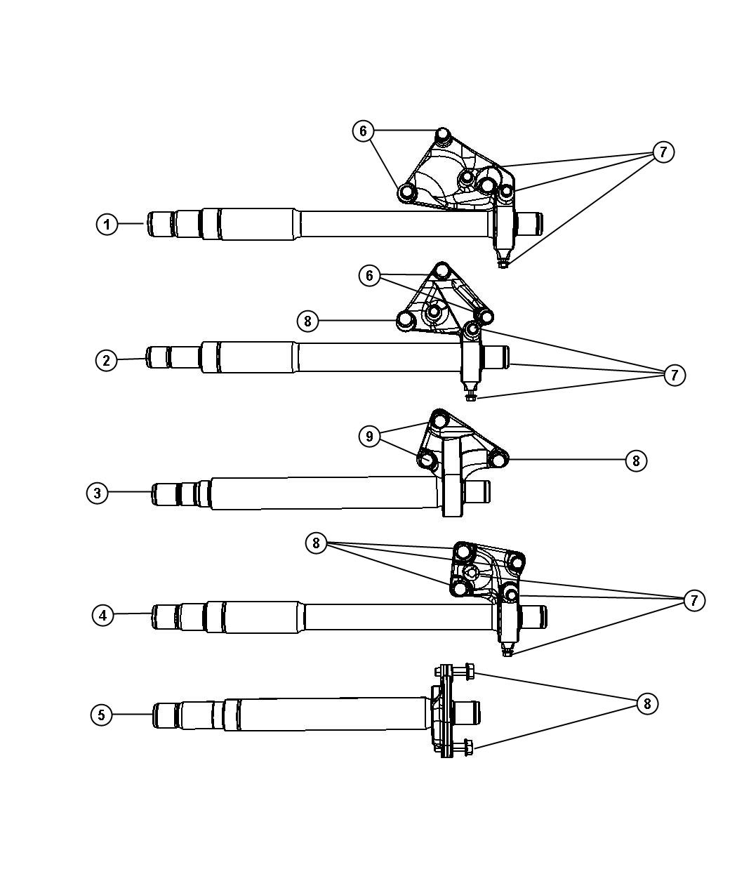 Diagram Shafts, Front Axle. for your 2010 Dodge Grand Caravan   