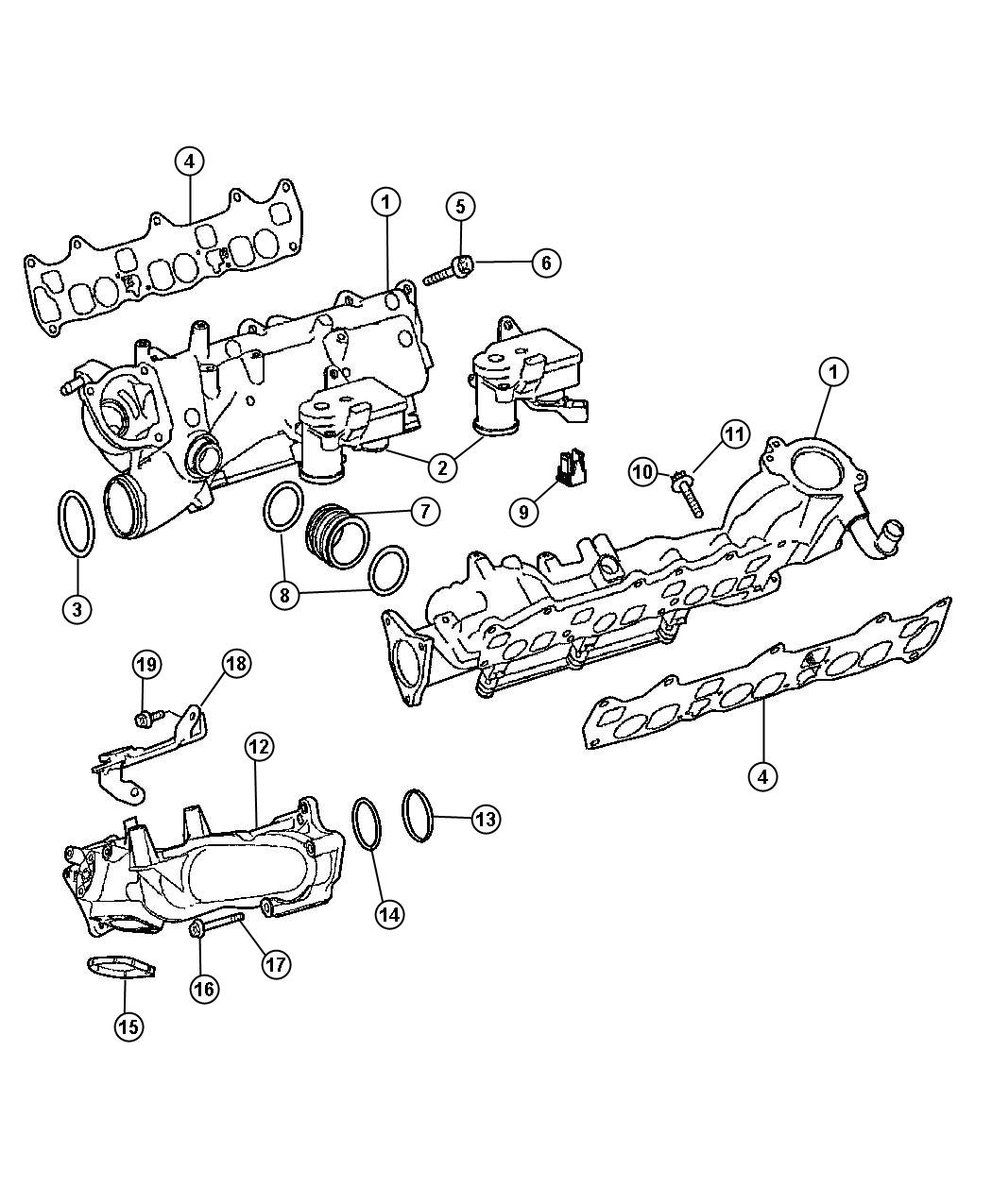Diagram Intake Manifold 3.0L Diesel [3.0L V6 Turbo Diesel Engine]. for your 2024 Jeep Grand Cherokee   
