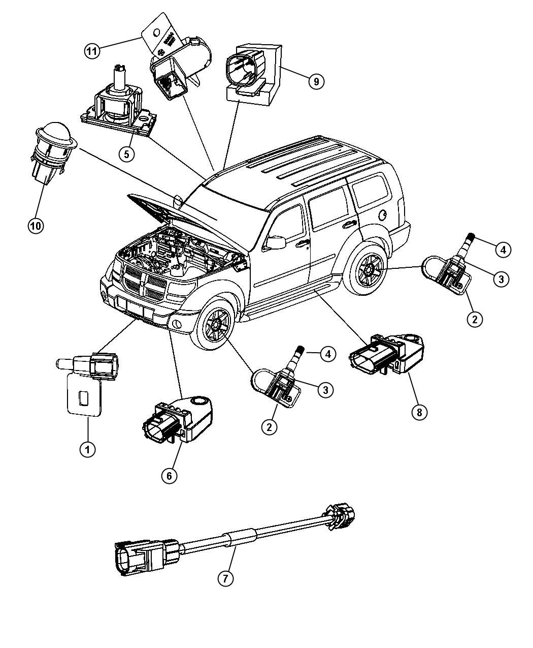 Diagram Sensors Body. for your Jeep