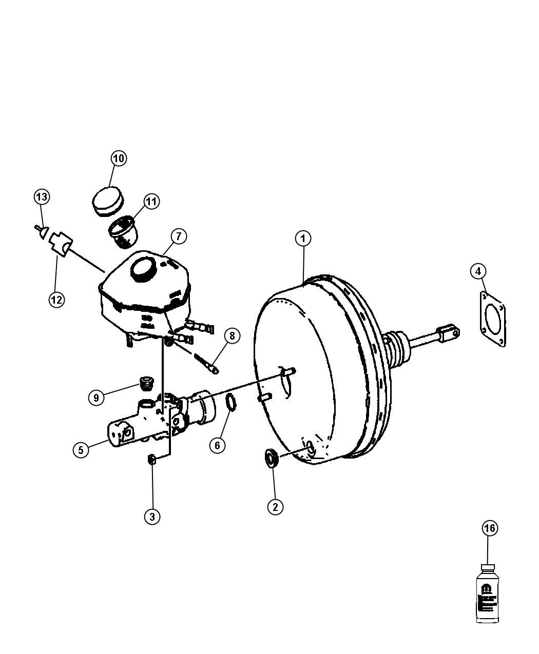 Diagram Master Cylinder,FWD/RWD/AWD. for your 2004 Chrysler 300  M 