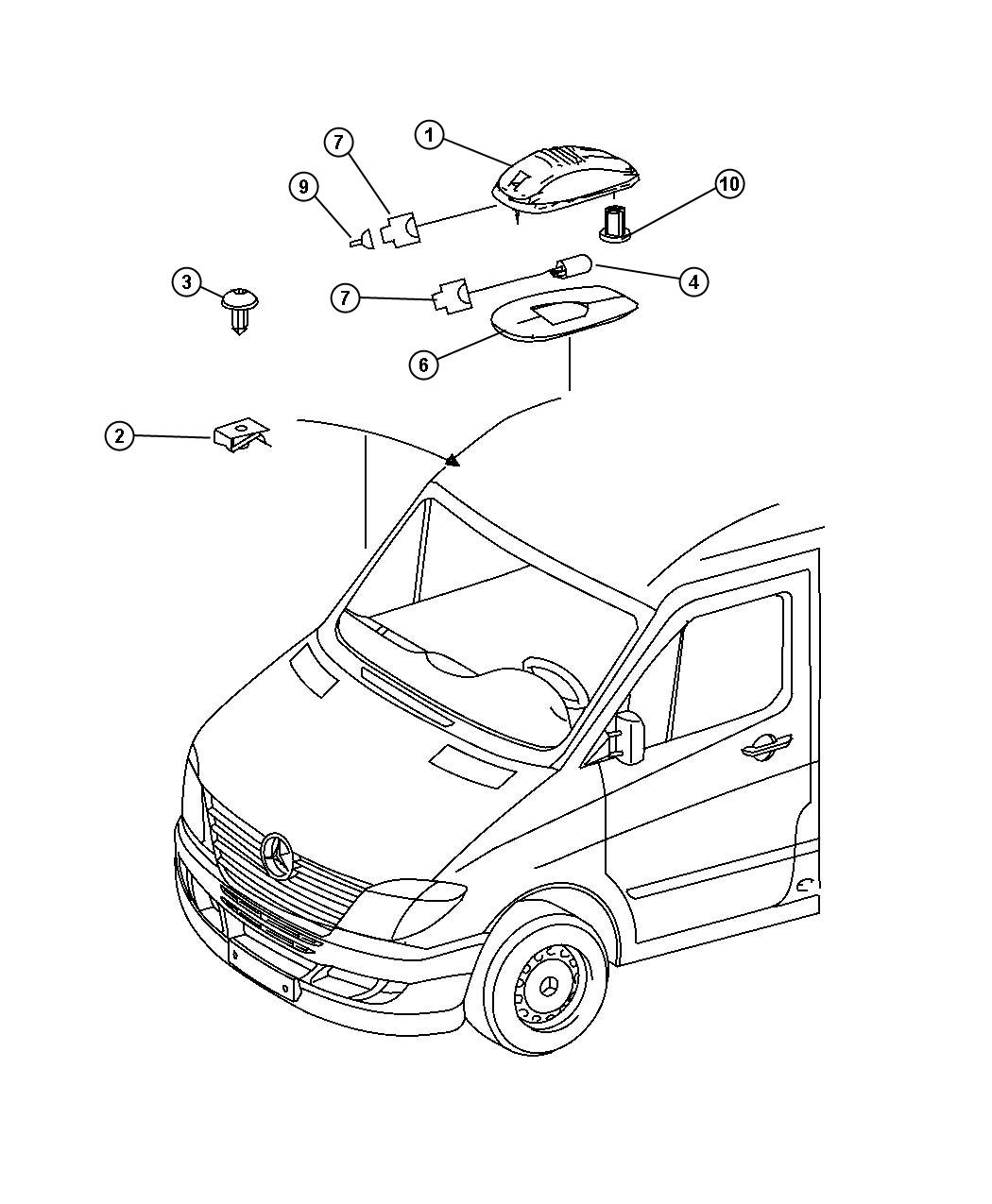 Clearance Roof Lamps. Diagram