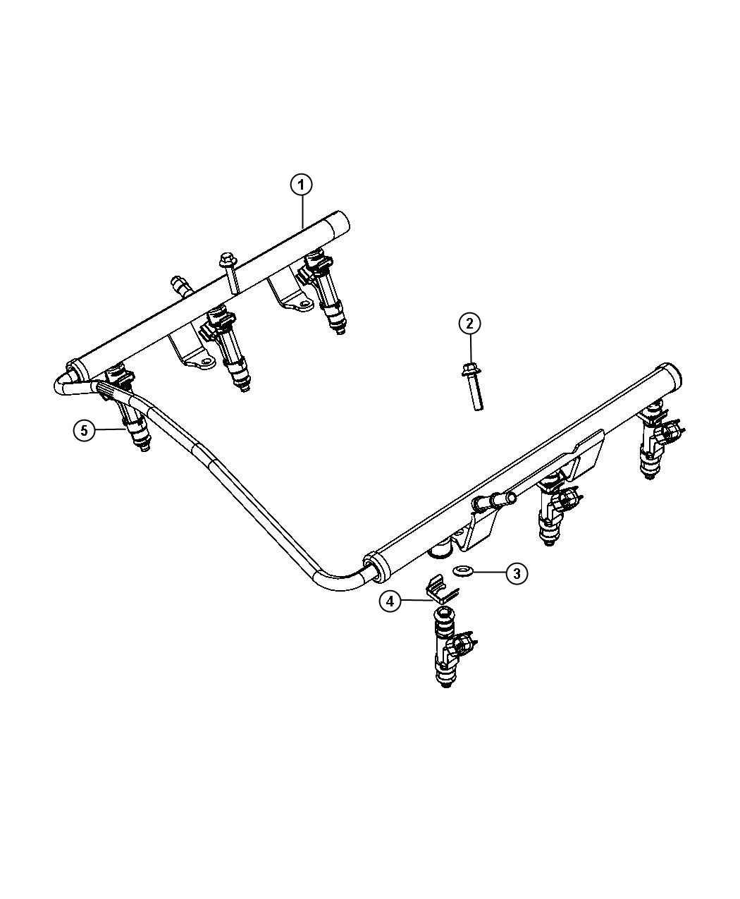 Diagram Fuel Rail 3.7L [3.7L V6 Engine]. for your Jeep Grand Cherokee  