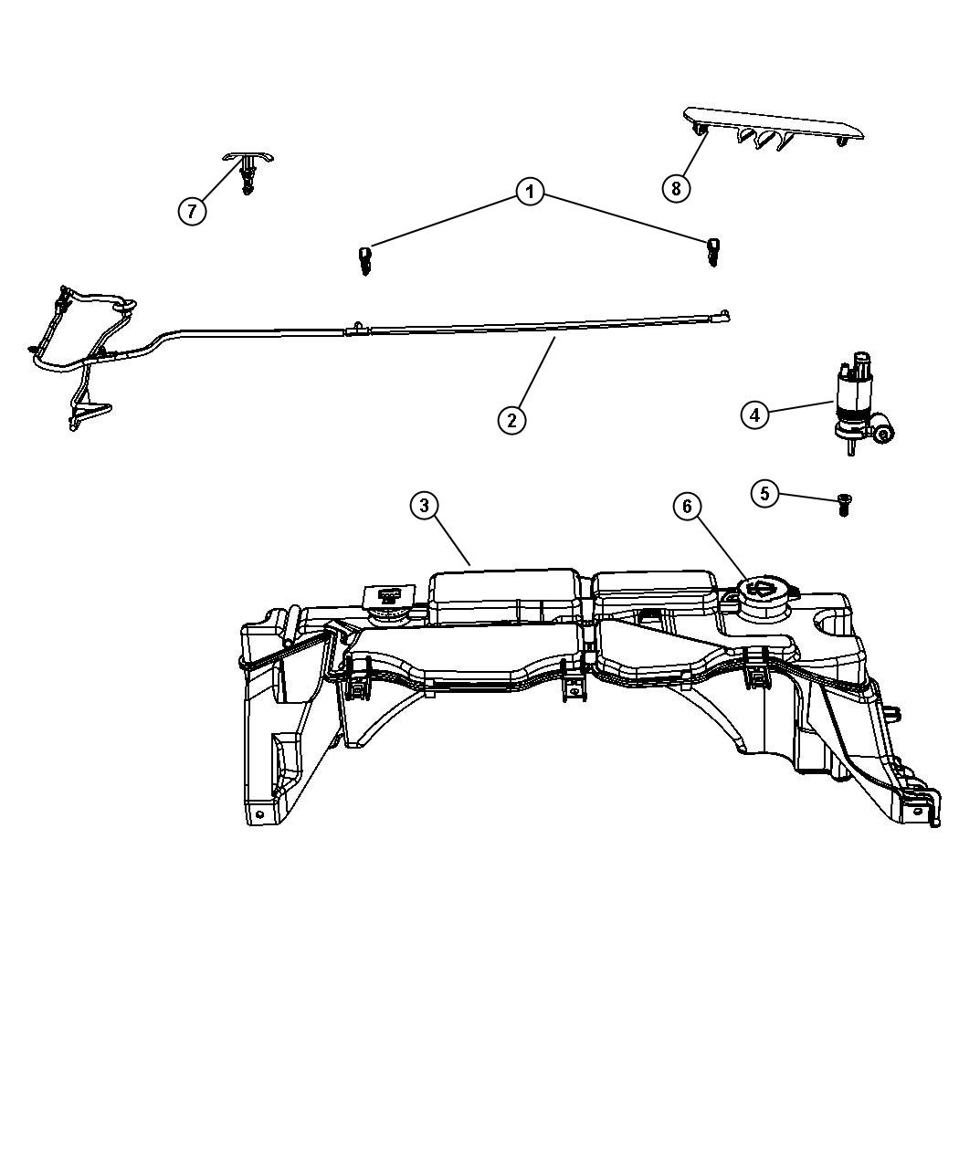 Diagram Front Washer System. for your 2020 Ram 5500   