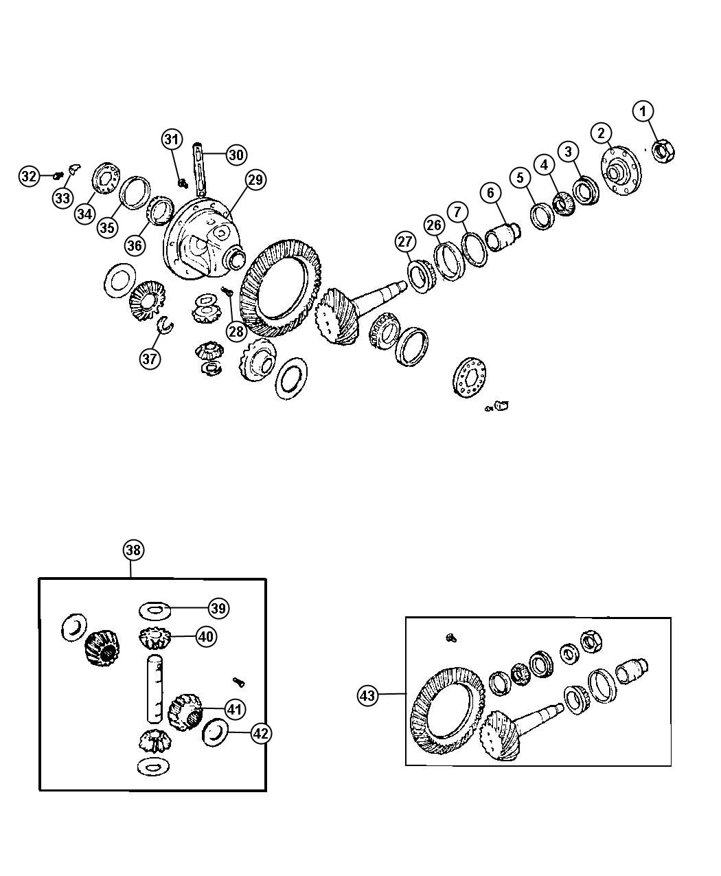 Diagram Differential Assembly. for your Dodge