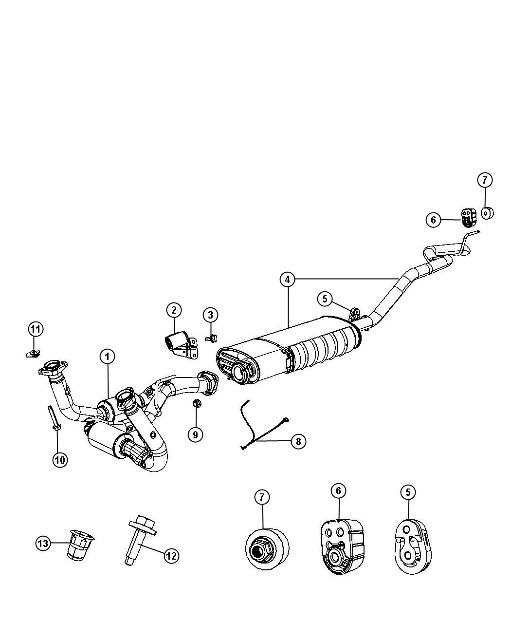 Exhaust System 3.7L [3.7L V6 Engine]. Diagram