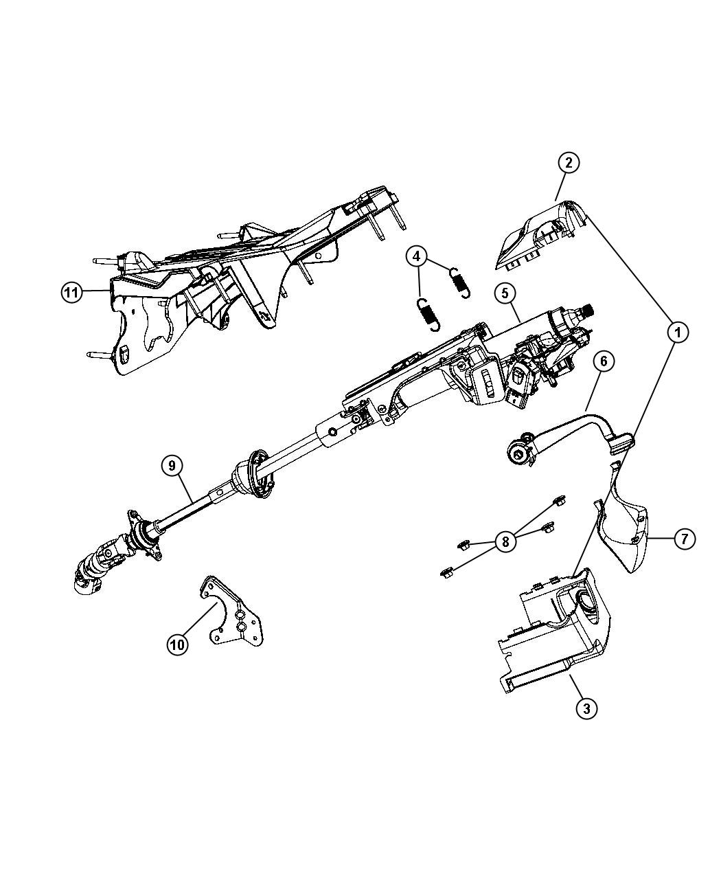 Diagram Steering Column. for your 2010 Dodge NITRO   