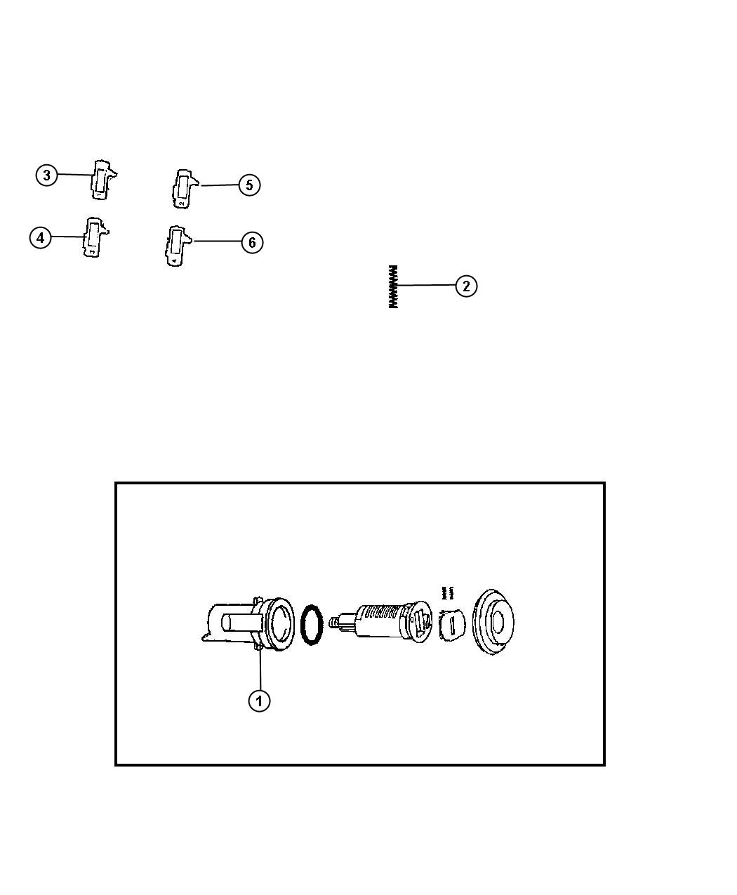 Diagram Ignition Lock Cylinder. for your 2004 Chrysler Sebring   