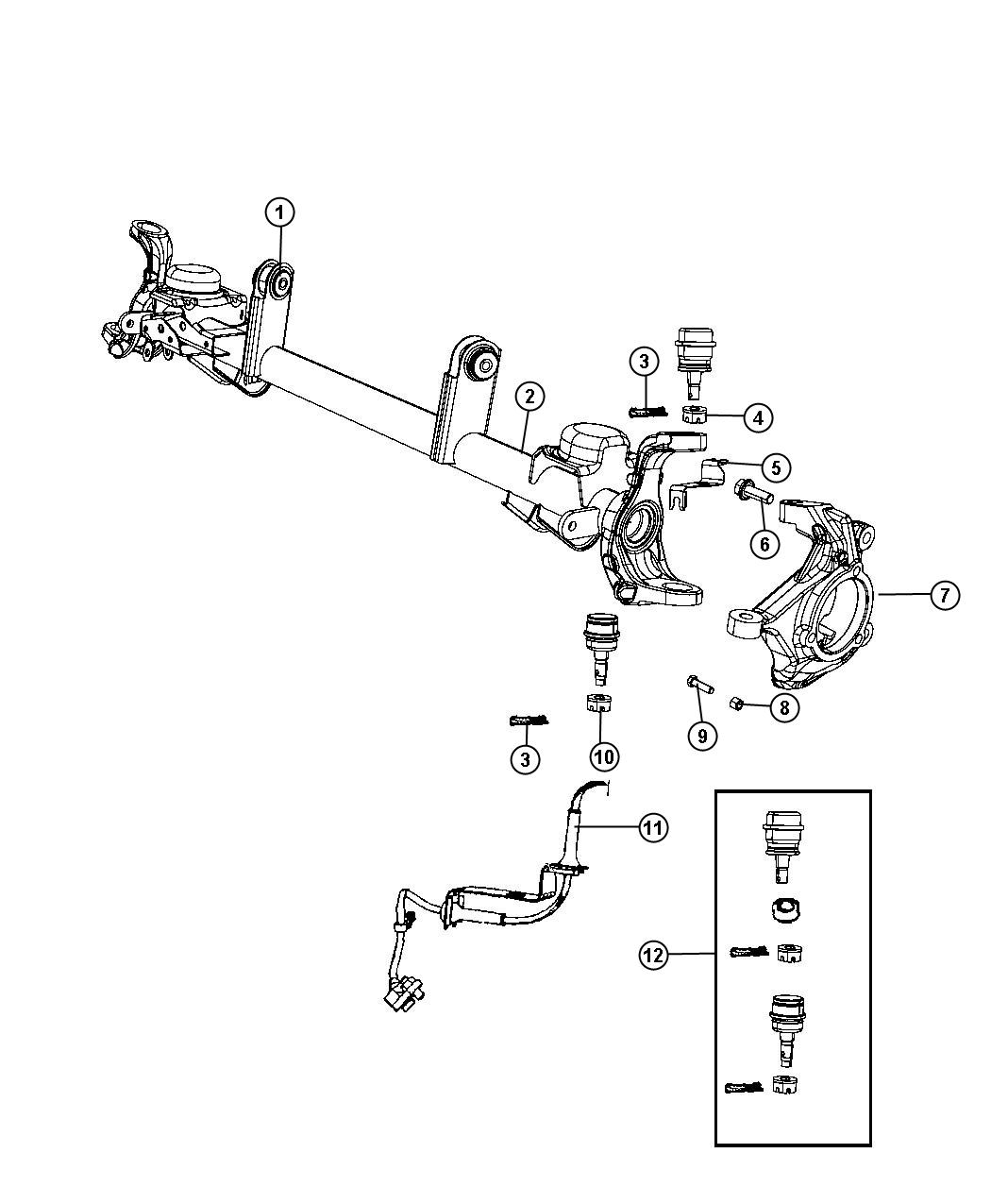 Housing, Axle. Diagram