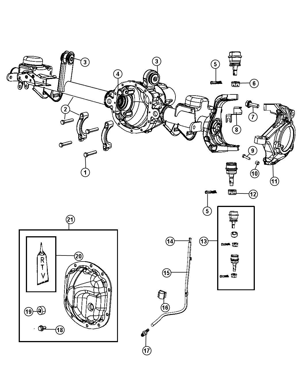 Diagram Housing and Vent. for your Jeep Wrangler  