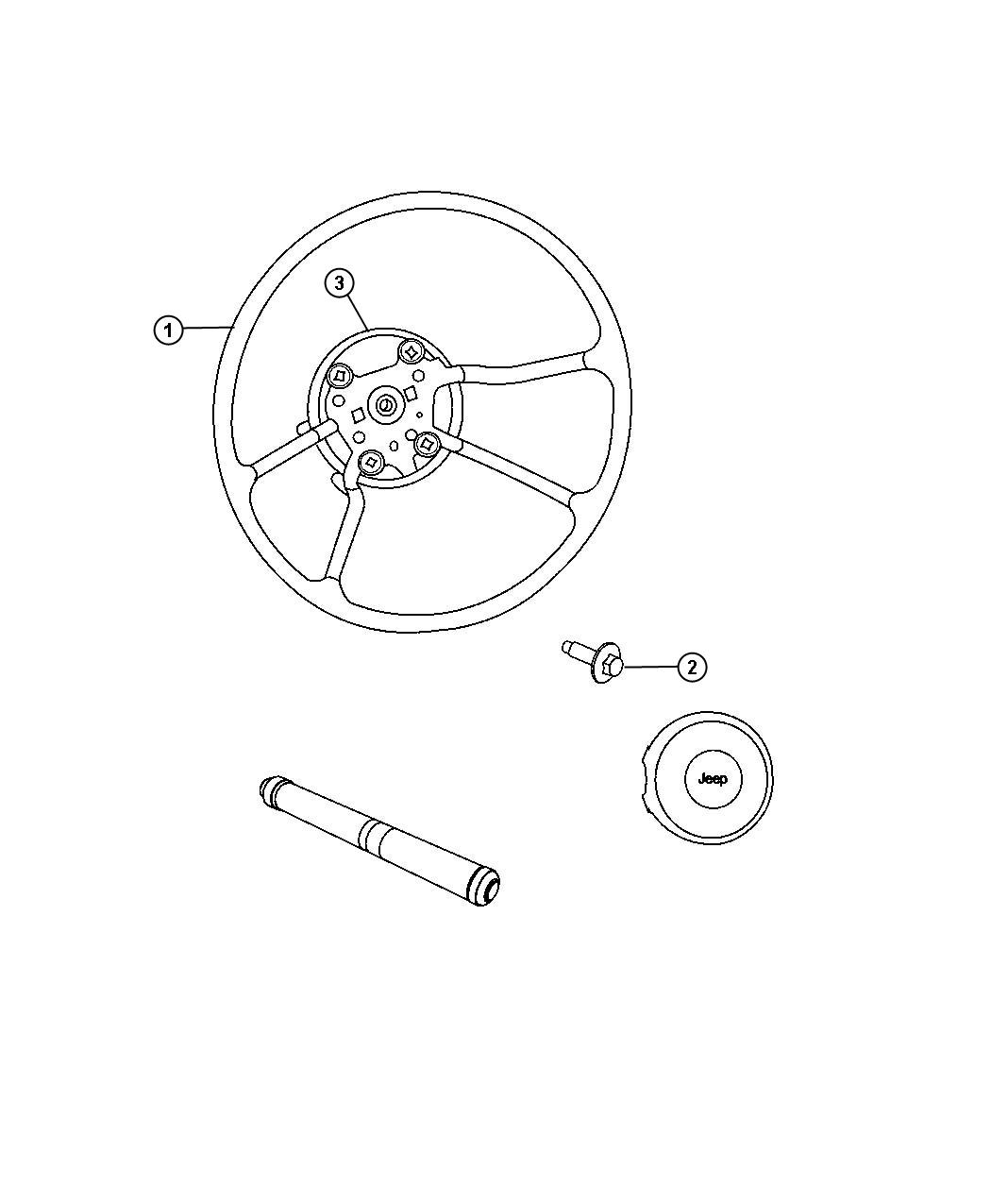 Diagram Steering Wheel Assembly. for your Jeep Wrangler  