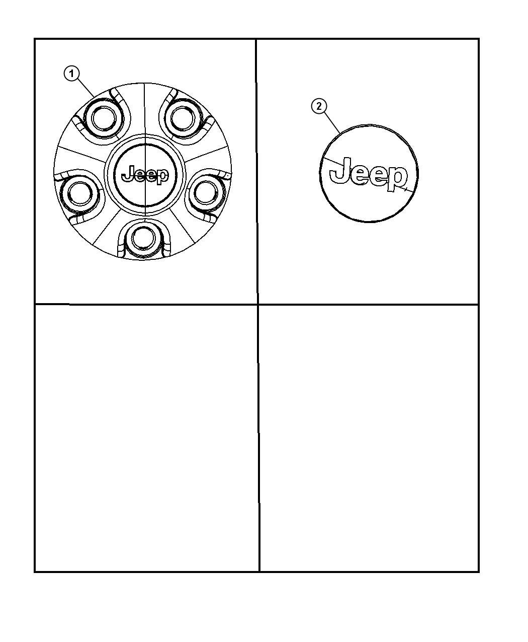 Full size assembly image of Center Caps. (1/1)