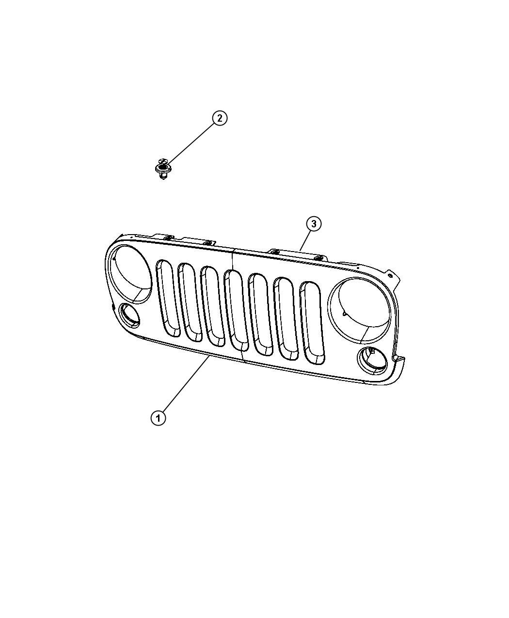 Diagram Grilles. for your Jeep Wrangler  