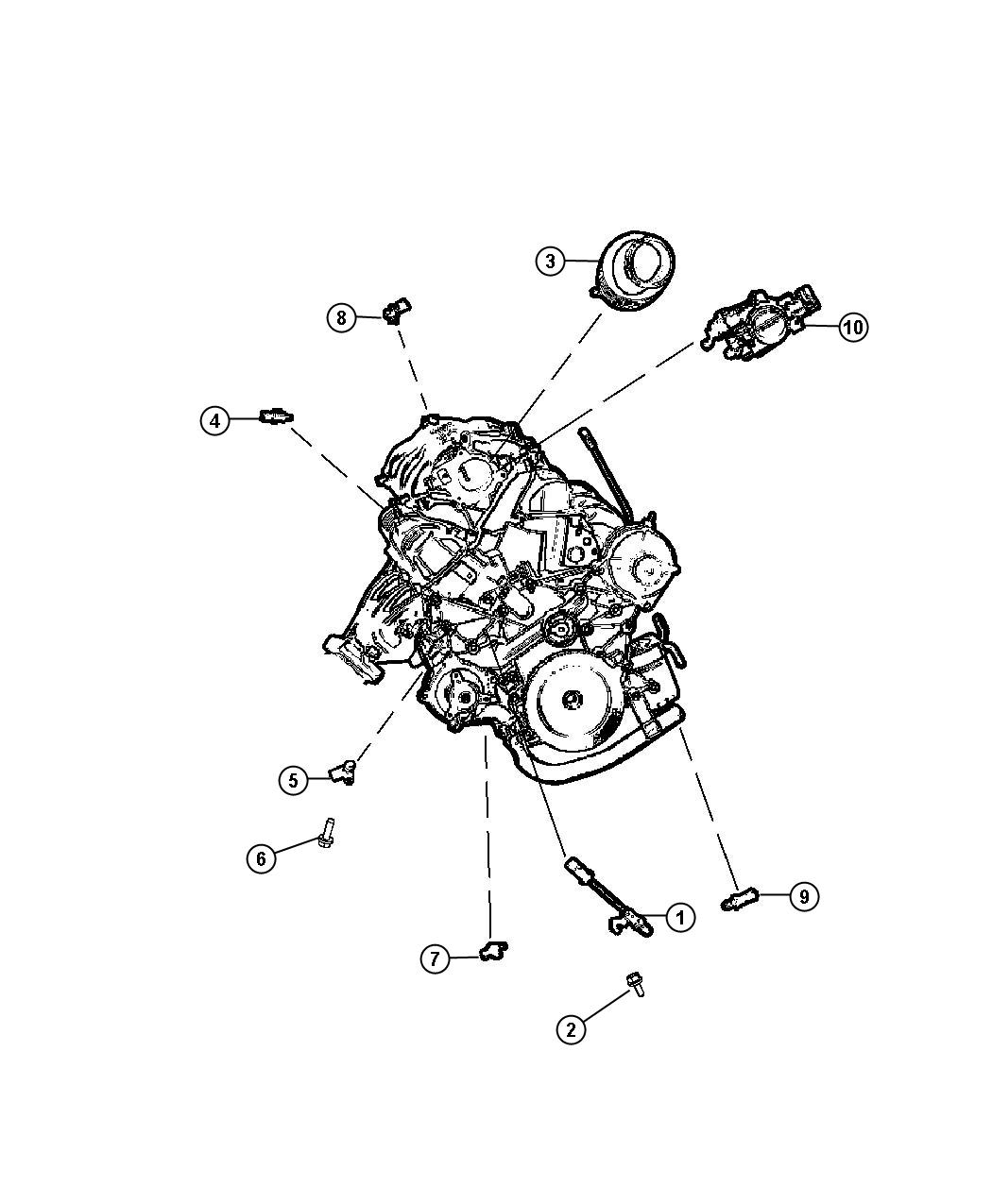 Diagram Sensors Engine. for your 2024 Jeep Compass  High Altitude 