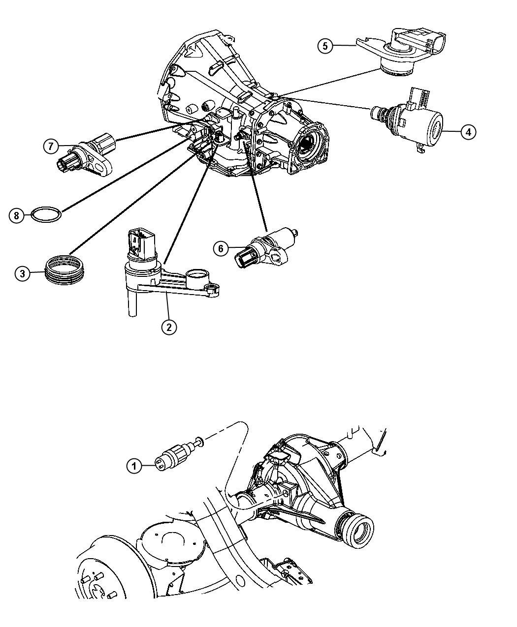 Diagram Sensors - Drive Train. for your Jeep