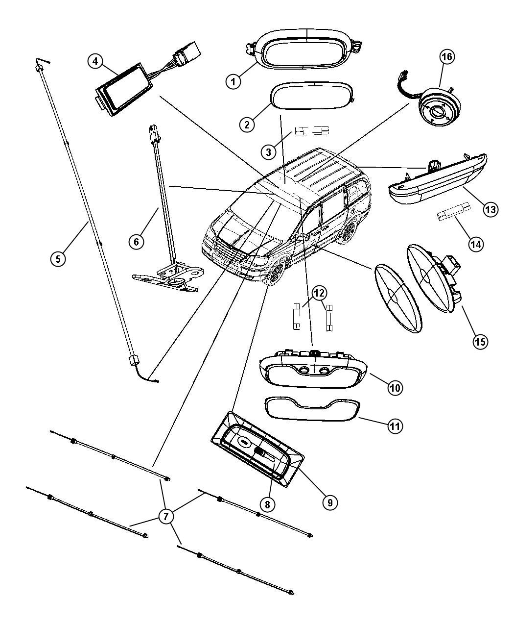 Diagram Lamps Interior. for your Chrysler 300 M 