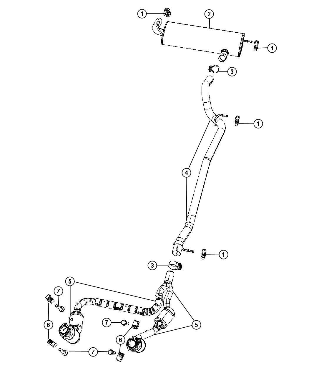 Exhaust System, 3.8L [3.8L V6 SMPI Engine]. Diagram