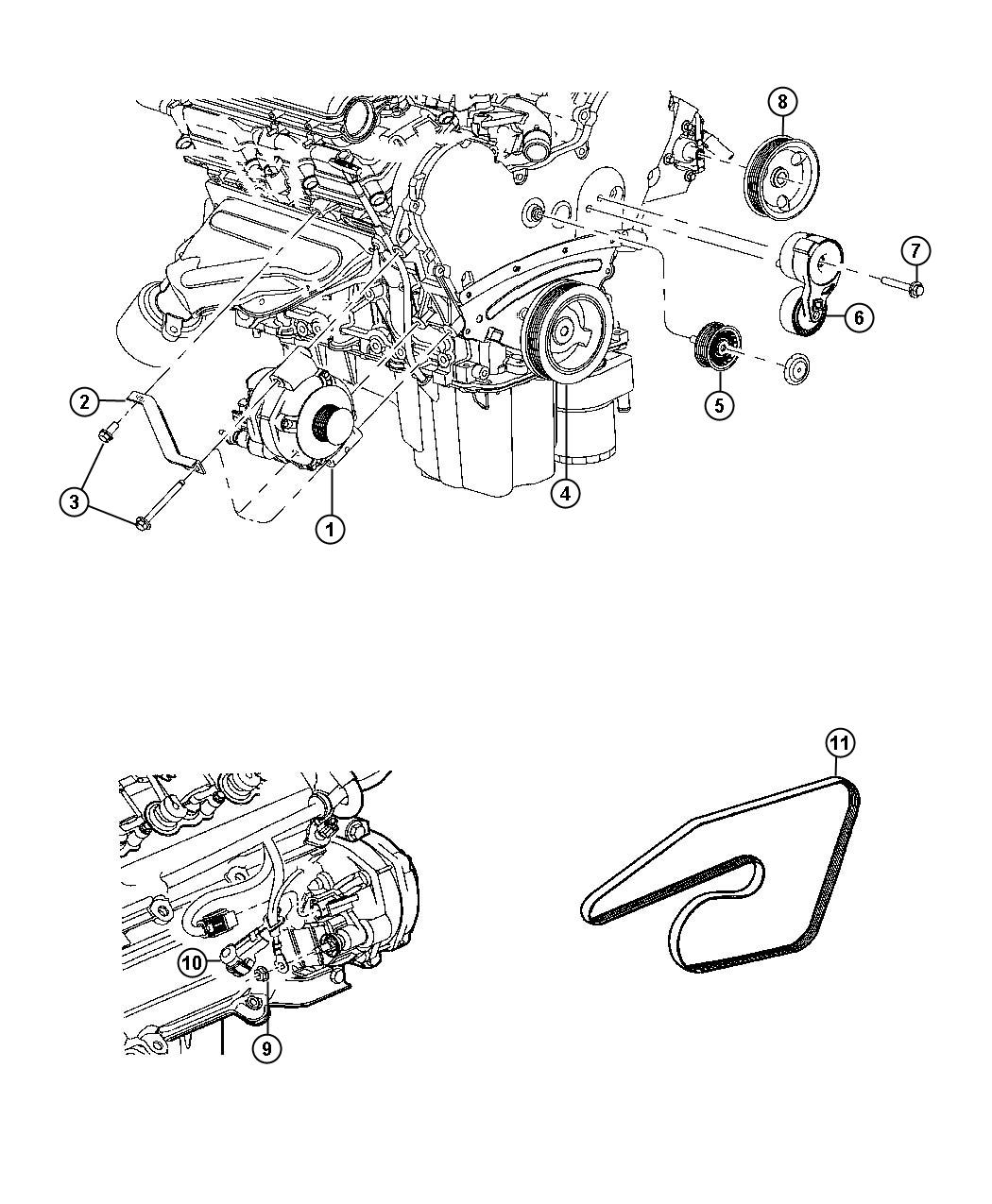 Diagram Alternator and Related Parts. for your Dodge NITRO  