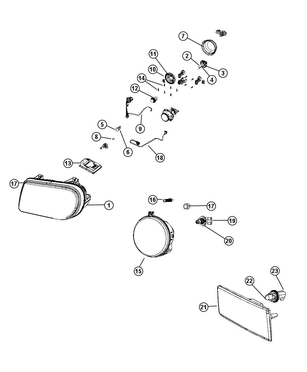 Diagram Lamps Front. for your Dodge NITRO  