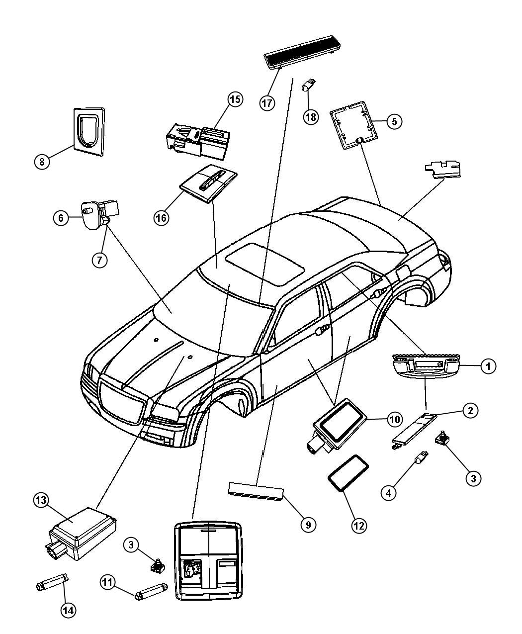 Diagram Lamps Interior. for your Dodge