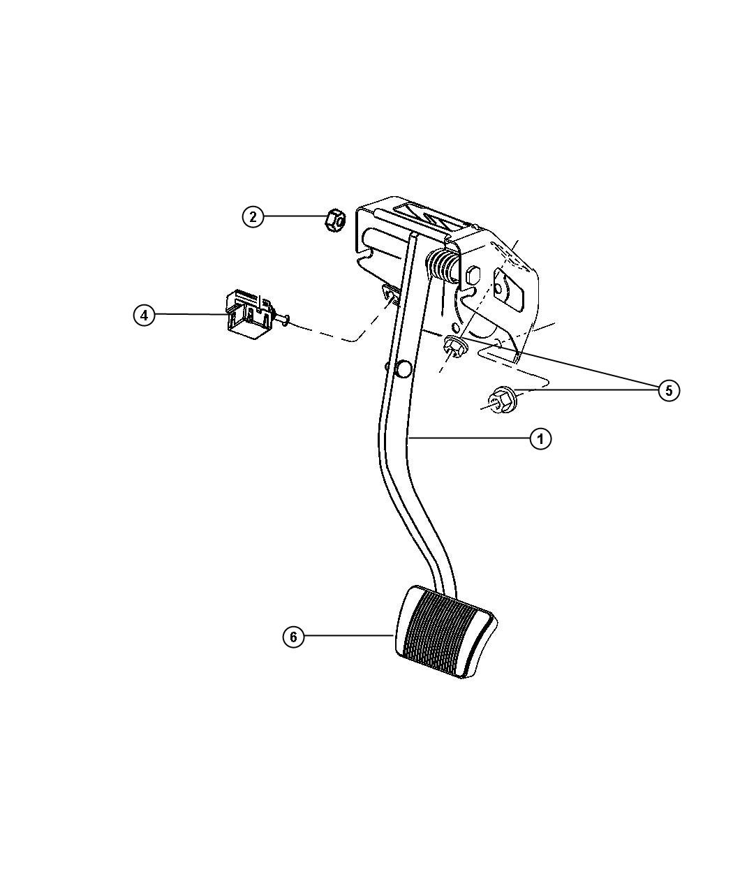 Diagram Pedal,Brake,Auto Trans. for your Dodge Charger  