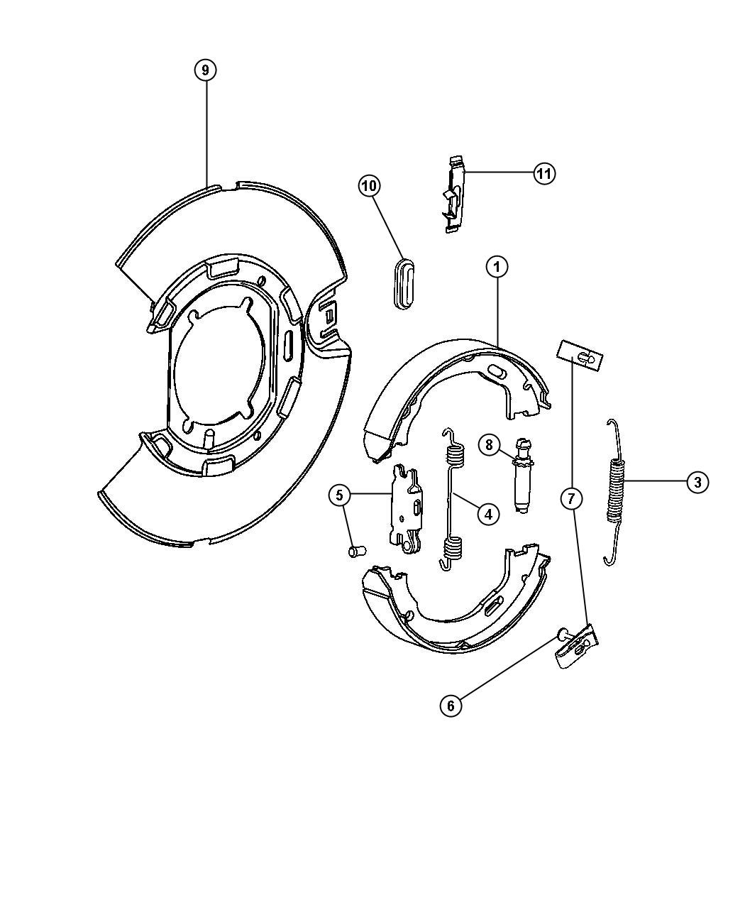 Diagram Park Brake Assembly,Rear Disc. for your Dodge