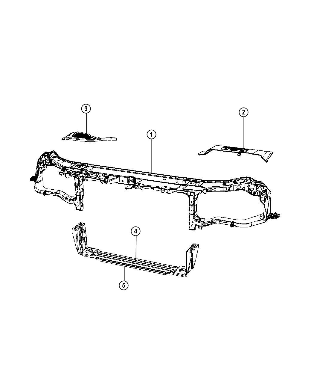 Diagram Radiator Support. for your 2010 Dodge Charger   