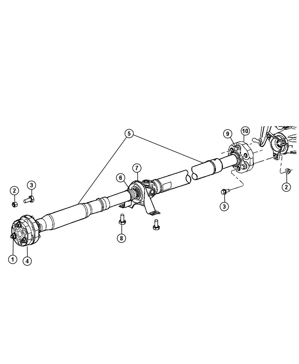 Diagram Shaft, Drive, Rear. for your Dodge Charger  