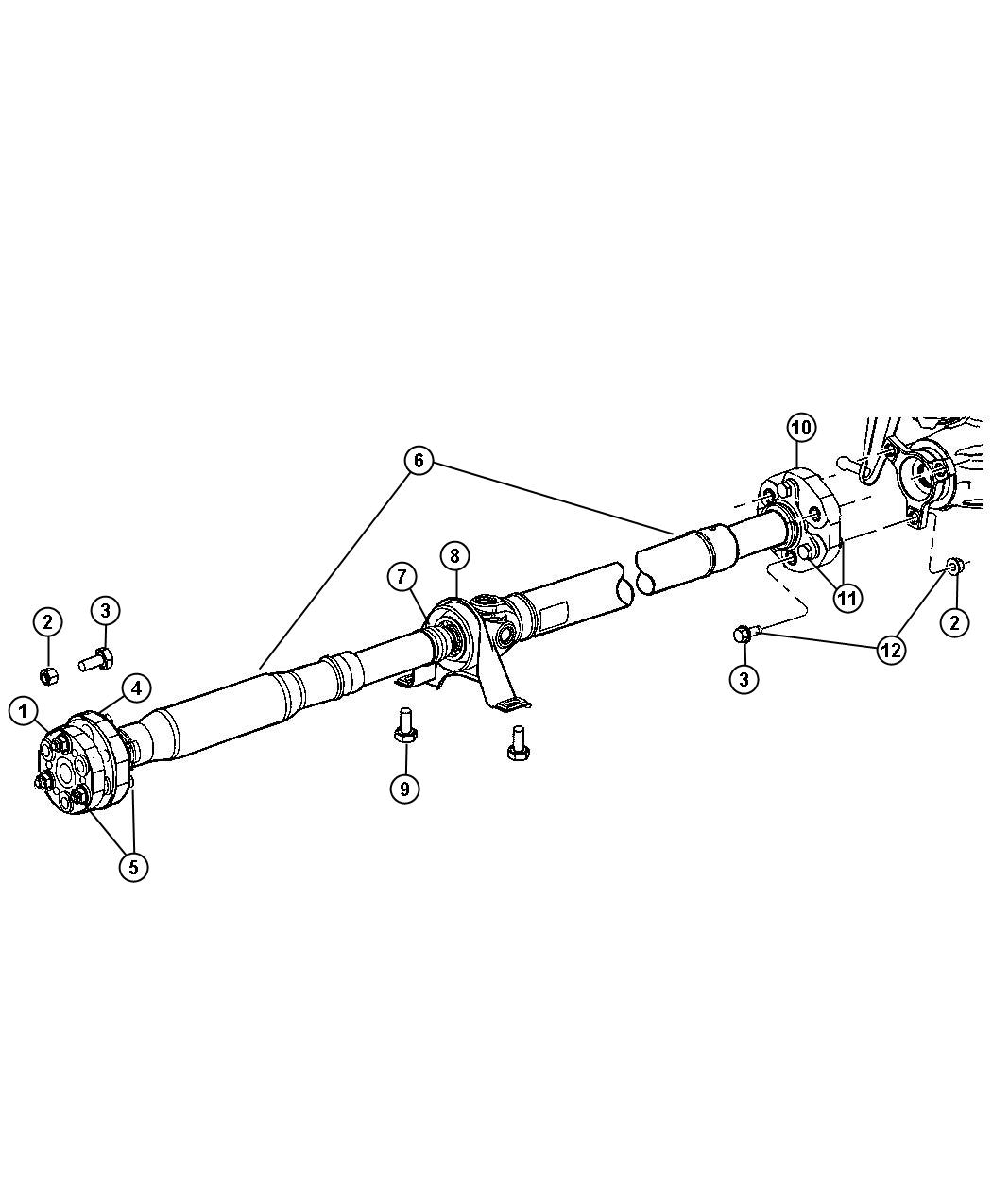 Diagram Shaft, Drive, Rear. for your Dodge Charger  