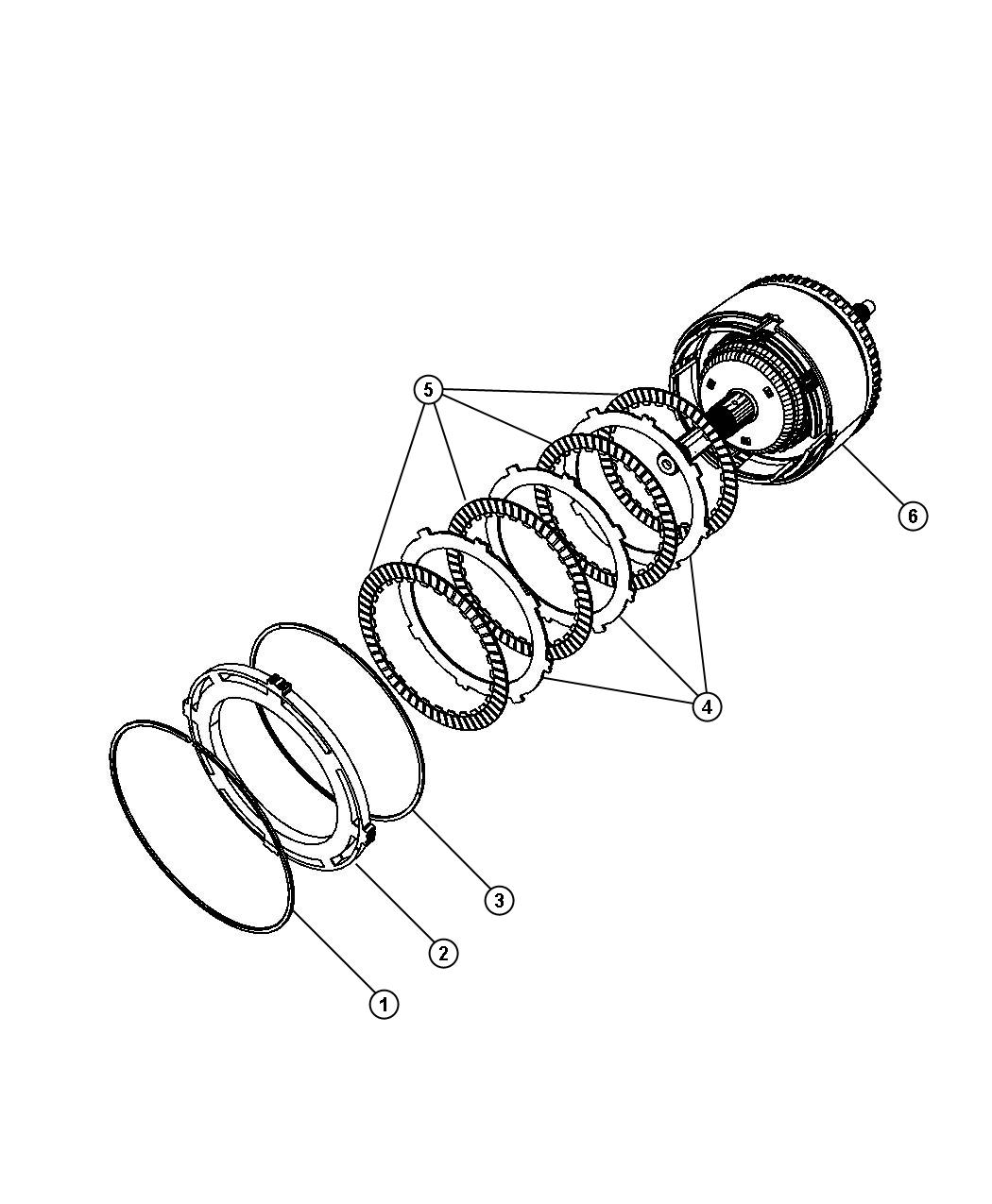Diagram Input Clutch Assembly. for your 2010 Chrysler 300 Touring  