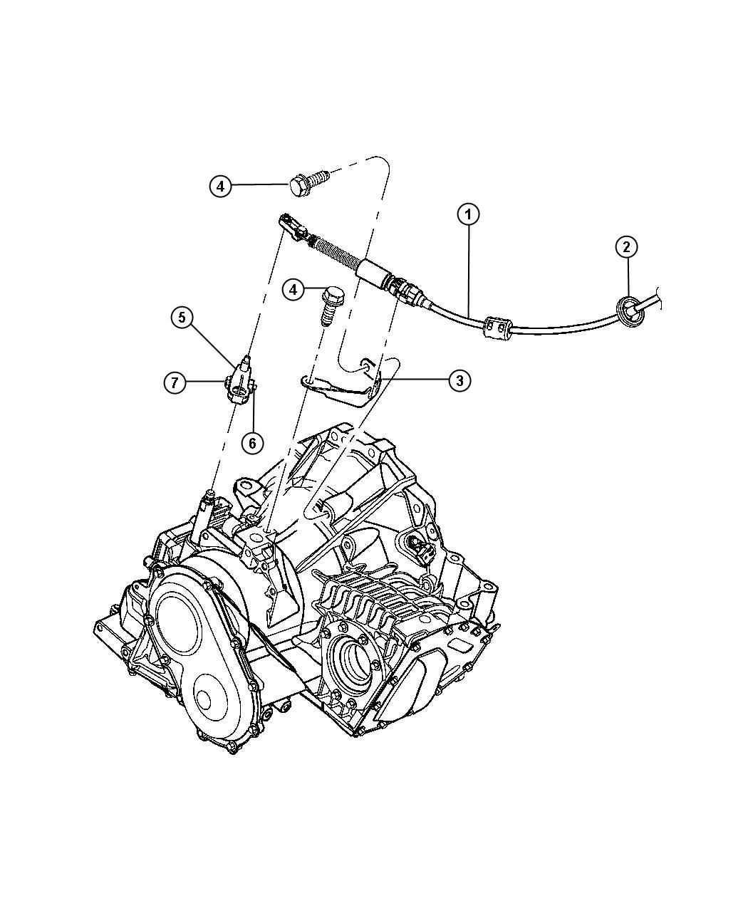 Diagram Gearshift Lever, Cable and Bracket. for your 2012 Chrysler Town & Country Touring  