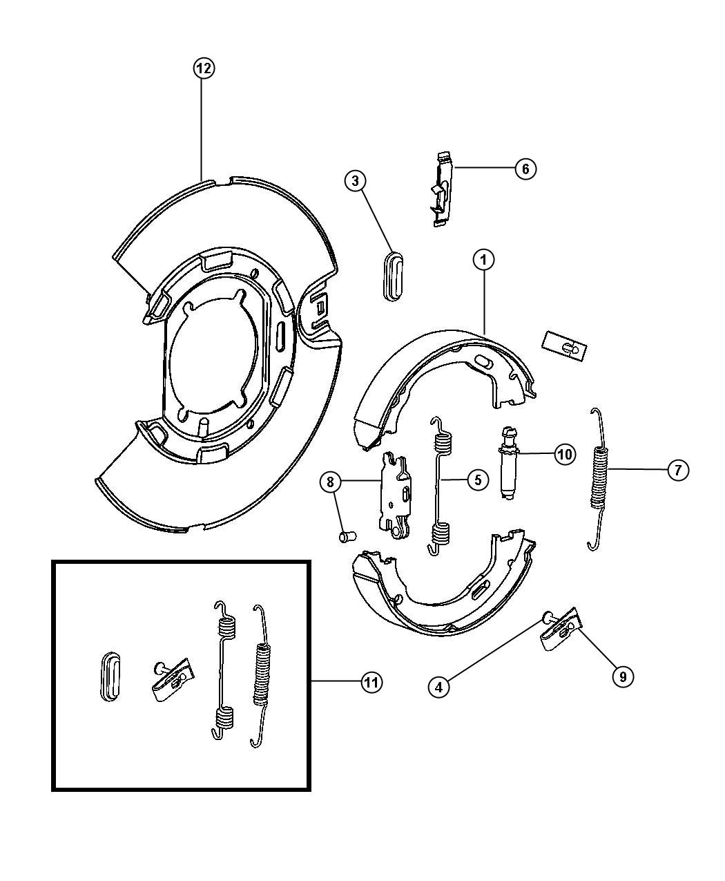 Diagram Park Brake Assembly,Rear Disc. for your Dodge