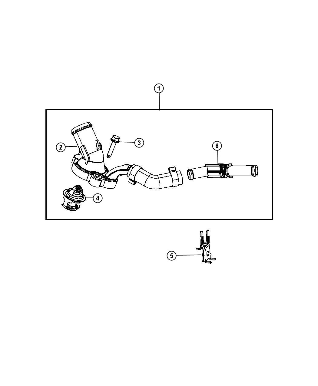 Diagram Thermostat and Related Parts. for your 1999 Chrysler 300  M 